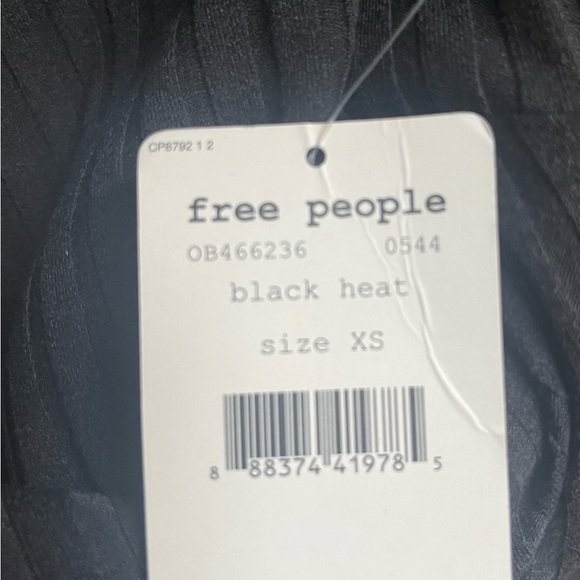 FREE PEOPLE, Black, Rib Jacquard, Heat Wave, Midi Heather Dress. - Picture 3 of 5